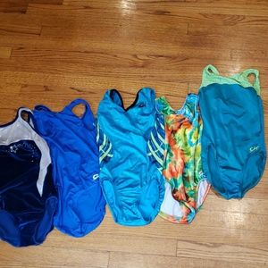 Lot of 6 gymnastics leotards Adult Small